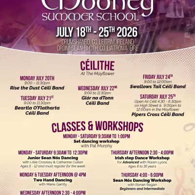 Joe Mooney Summer School C&eacute;ili Poster